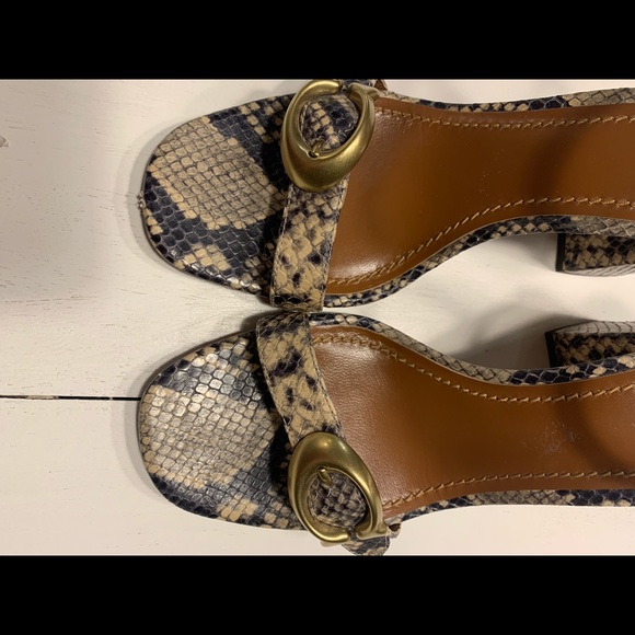 Coach Maya Snakeskin block heels - Picture 2 of 12